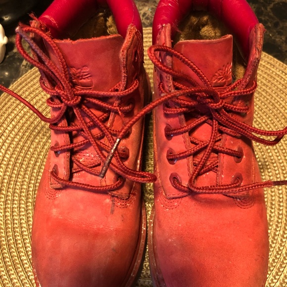 youth red timberland boots